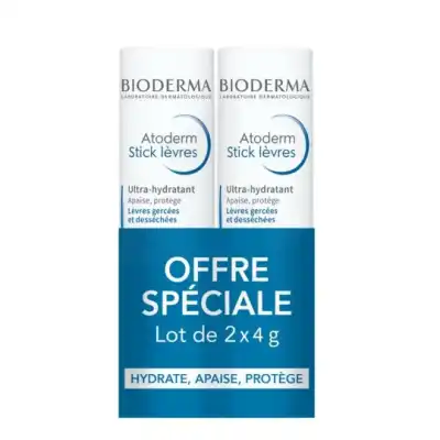 Bioderma Atoderm Stick Lèvres 2sticks/4g à Mérignac