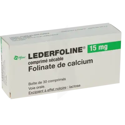 LEDERFOLINE 15 mg, comprimé sécable