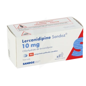 Lercanidipine Sandoz 10 Mg, Comprimé Pelliculé Sécable