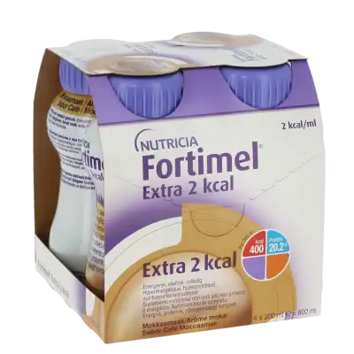 Fortimel Extra 2 Kcal Nutriment Moka 4 Bouteilles/200ml à BRIÉ-ET-ANGONNES