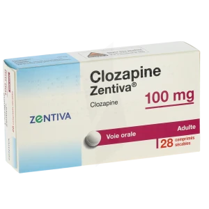 Clozapine Zentiva 100 Mg, Comprimé Sécable