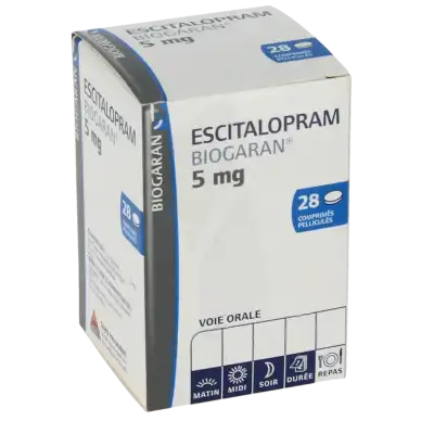 Escitalopram Biogaran 5 Mg, Comprimé Pelliculé à LE LAVANDOU