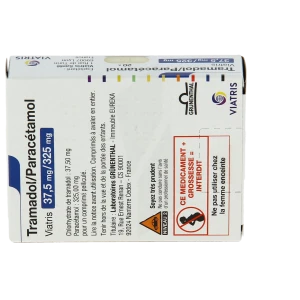 Tramadol/paracetamol Viatris 37,5 Mg/325 Mg, Comprimé Pelliculé