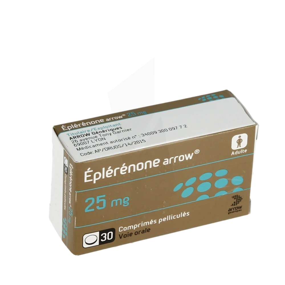 Eplerenone Arrow 25 Mg, Comprimé Pelliculé