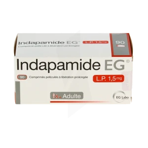 Indapamide Eg Lp 1,5 Mg, Comprimé Pelliculé à Libération Prolongée