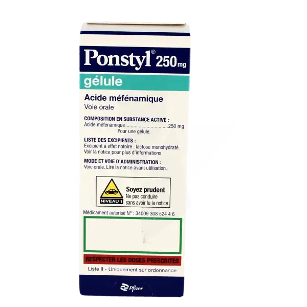 Ponstyl 250 Mg, Gélule