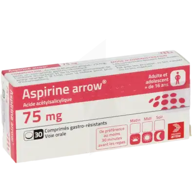 Aspirine Arrow 75 Mg, Comprimé Gastro-résistant à Cholet