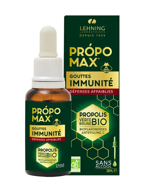 Lehning Propomax Immunité Propolis Verte Bio Extrait Sans Alcool Fl/30ml