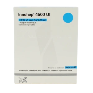 Innohep 4 500 Ui Anti-xa/0,45 Ml, Solution Injectable En Seringue Préremplie