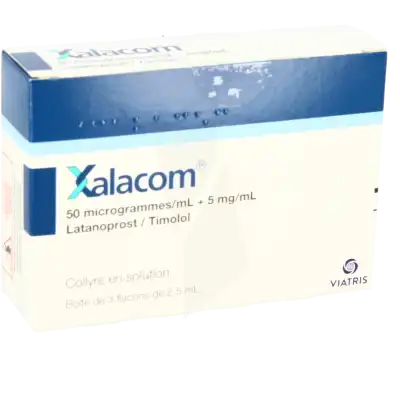 Xalacom 50 Microgrammes/ml + 5 Mg/ml, Collyre En Solution à CHENÔVE