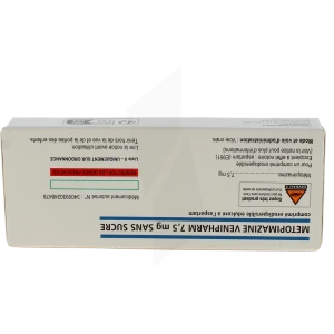 Metopimazine Venipharm 7,5 Mg Sans Sucre, Comprimé Orodispersible édulcoré à L’aspartam