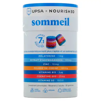 Upsa X Nourished Gummies Sommeil Gomme 7 En 1 B/30 à BU