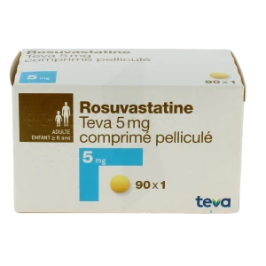 Rosuvastatine Teva 5 Mg, Comprimé Pelliculé