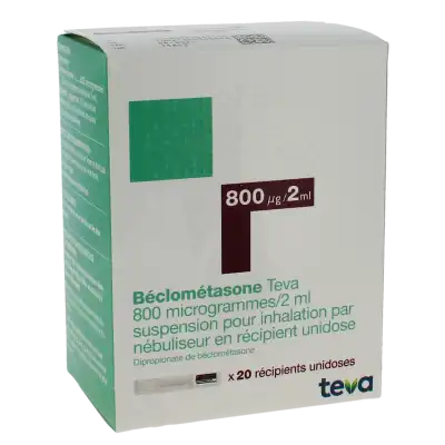 Beclometasone Teva 800 Microgrammes/2 Ml, Suspension Pour Inhalation Par Nébuliseur En Récipient Unidose à LIVRON-SUR-DROME
