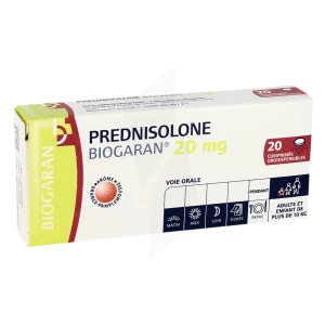 Prednisolone Biogaran 20 Mg, Comprimé Orodispersible