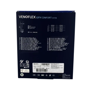 Thuasne Venoflex City 2 Bas Antiglisse Confort Homme Coton - Noir T1n
