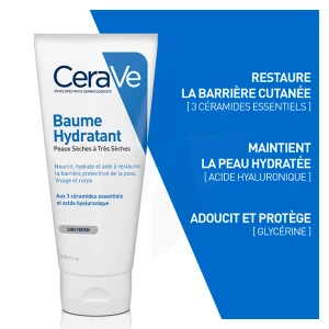 Cerave Baume Hydratant Visage Et Corps Pour Les Peaux Sèches à Très Sèches Tube/50ml