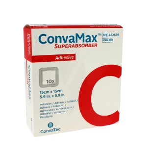 Convamax Pans Hydroc Adh Sté 15x15cm B/10