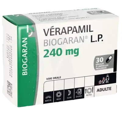 Verapamil Biogaran L.p. 240 Mg, Gélule à Libération Prolongée à MERINCHAL