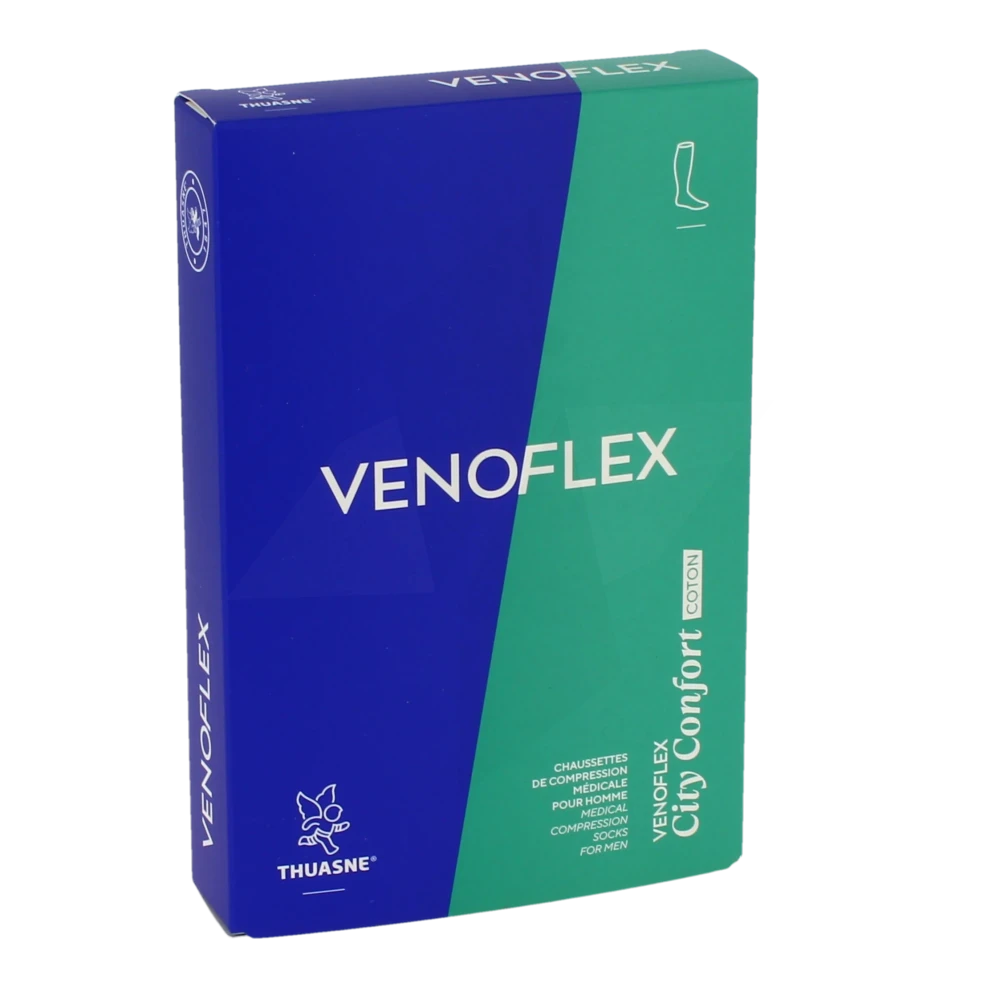 Venoflex City 3 Chaussette Pied Fermé Coton Homme Noir Taille 2n
