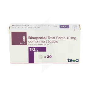 Bisoprolol Teva Sante 10 Mg, Comprimé Sécable