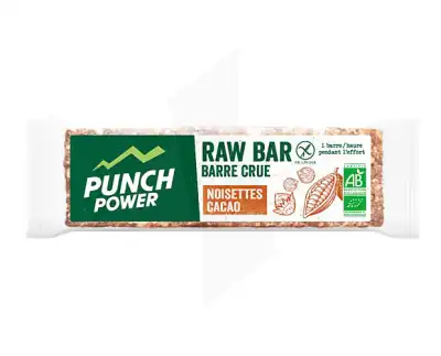 Punch Power Raw Bar Barre Noisettes Cacao Cru 35g à PINS-JUSTARET