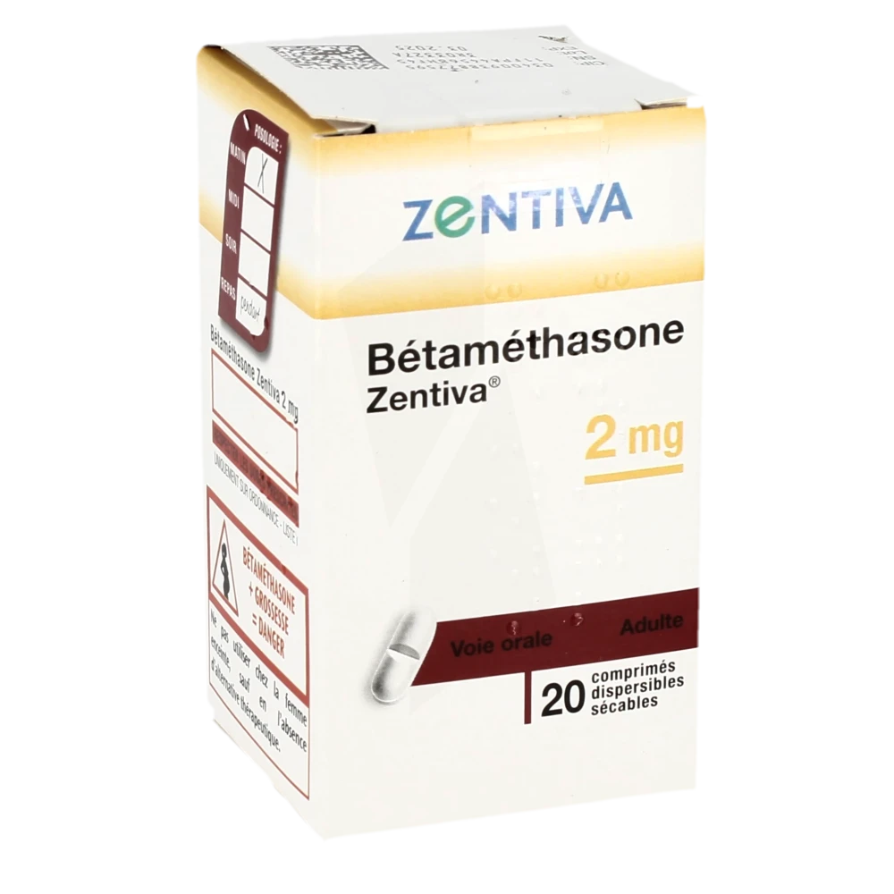Betamethasone Zentiva 2 Mg, Comprimé Dispersible Sécable