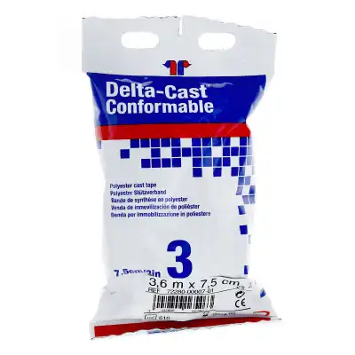 Delta-Cast Bande de synthèse conformable blanc 2.5cmx1.8m