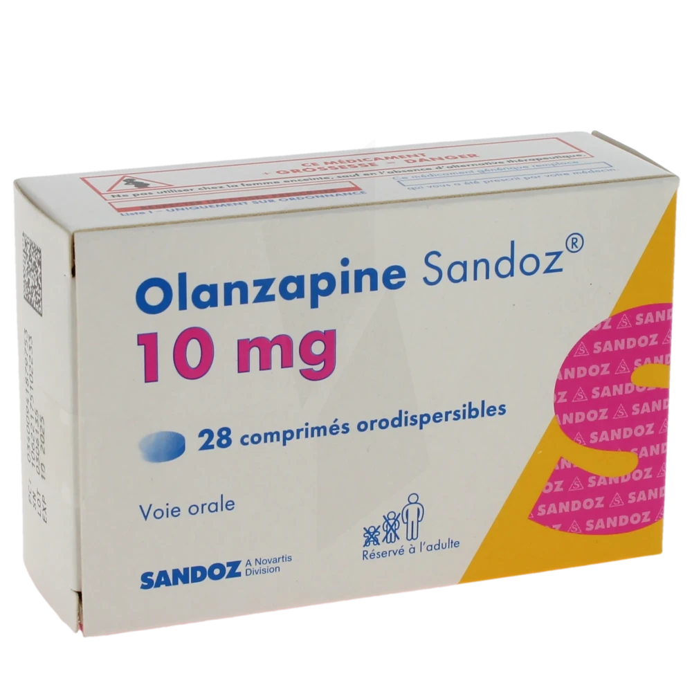 Olanzapine Sandoz 10 Mg, Comprimé Orodispersible