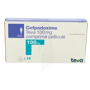 Cefpodoxime Teva 100 Mg, Comprimé Pelliculé