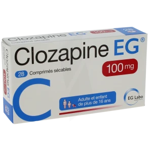 Clozapine Eg 100 Mg, Comprimé Sécable