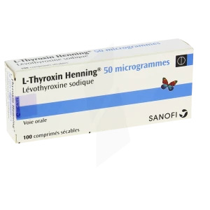 L-thyroxin Henning 50 Microgrammes, Comprimé Sécable