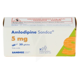 Amlodipine Sandoz 5 Mg, Gélule