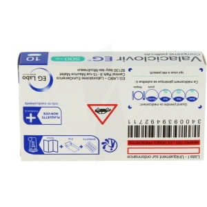 Valaciclovir Eg 500 Mg, Comprimé Pelliculé