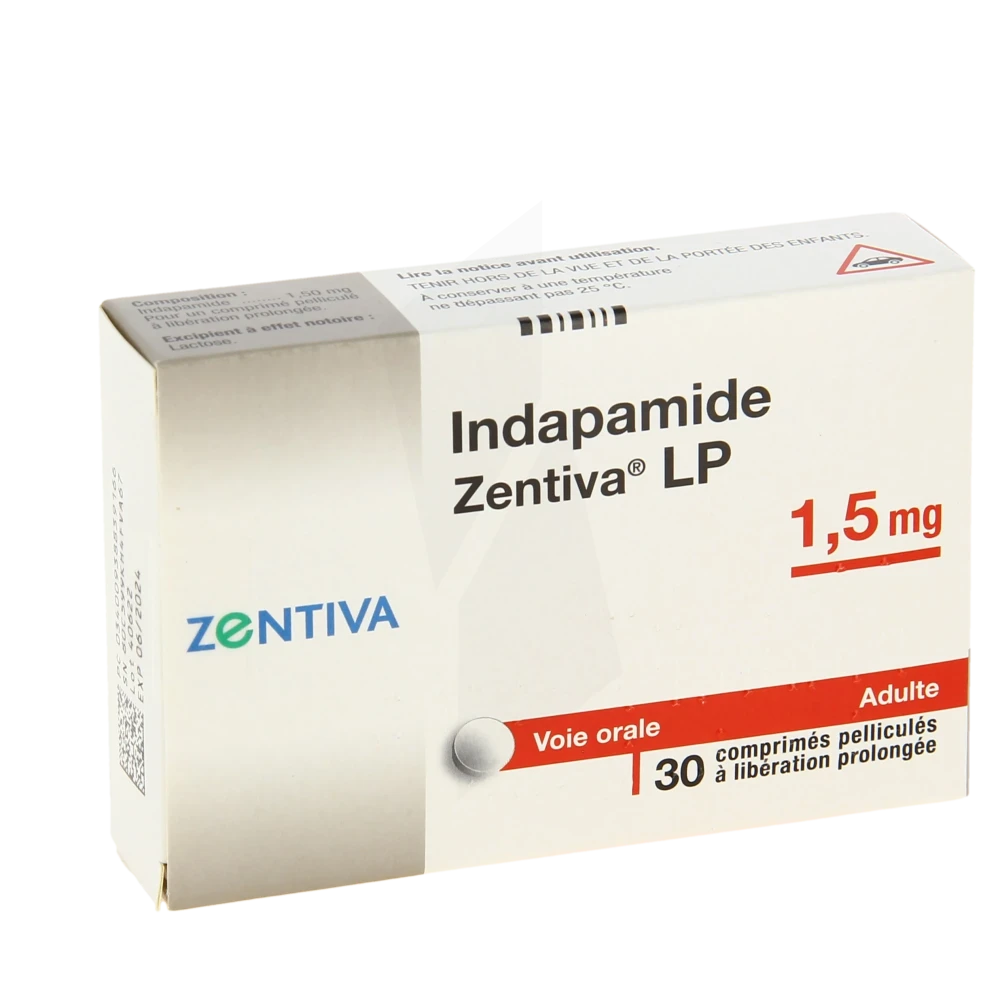 Indapamide Zentiva Lp 1,5 Mg, Comprimé Pelliculé à Libération Prolongée