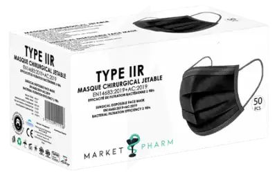 Masques chirurgicaux type IIR – Noir