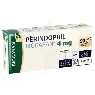 Perindopril Biogaran 4 Mg, Comprimé Sécable à Chelles