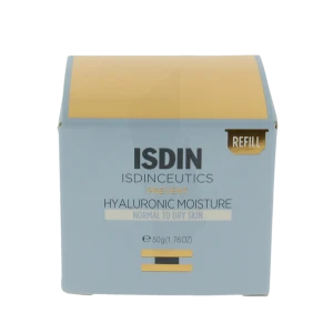 Isdin Hyaluronic Moisture Crème Peaux Normales à Sèches Recharge/50g