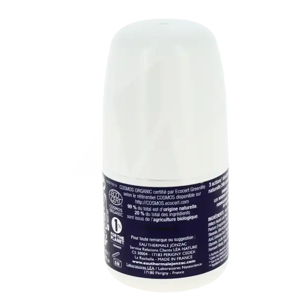 Eau Thermale Jonzac Homme Déodorant Fraîcheur Intense 24h Roll-on/50ml