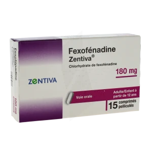 Fexofenadine Zentiva 180 Mg, Comprimé Pelliculé
