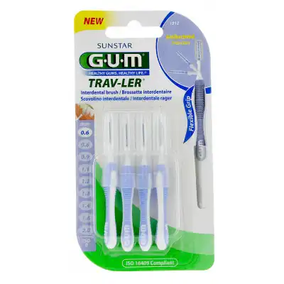 Gum Trav - Ler, 0,6 Mm, Manche Lavande , Blister 4