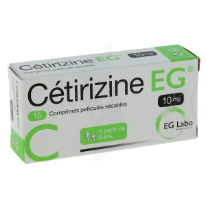 Cetirizine Eg 10 Mg, Comprimé Pelliculé Sécable