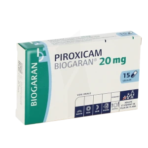Piroxicam Biogaran 20 Mg, Gélule