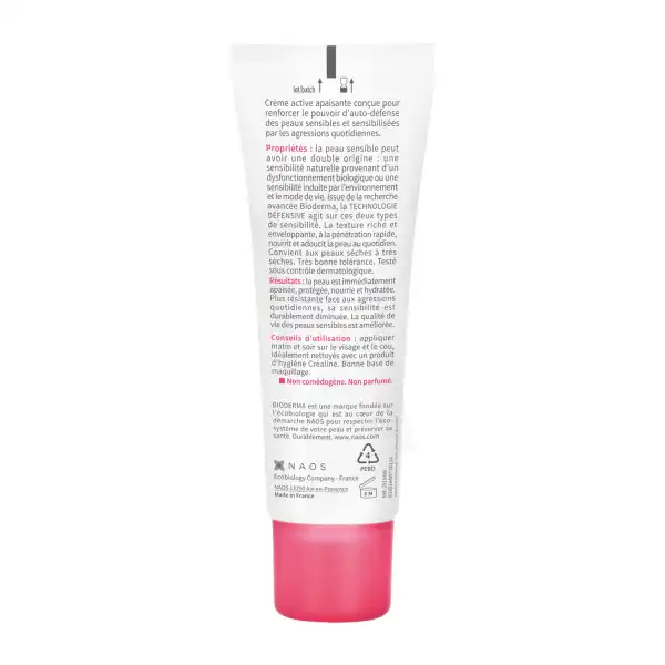Bioderma Créaline Défensive Crème Active Apaisante Riche Pour Peau Sensible 40ml