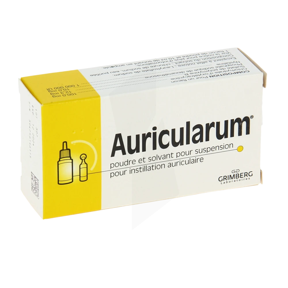 Auricularum, Poudre Et Solvant Pour Suspension Pour Instillation Auriculaire
