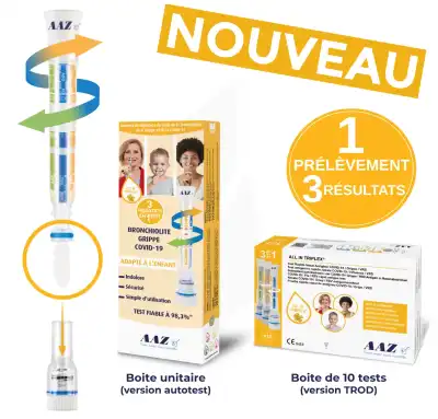 Aaz All In Triplex Test Antigénique Combiné B/10 à CUISERY