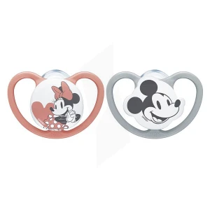 Nuk Space Sucette Silicone 6-18mois Minnie B/2