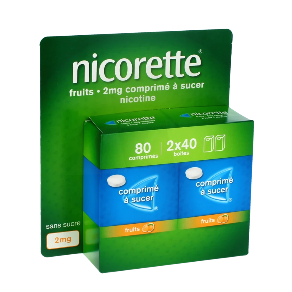 Nicorette Fruits 2 Mg, Comprimé à Sucer