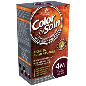 Color&soin Kit Coloration Permanente 4m Châtain Acajou