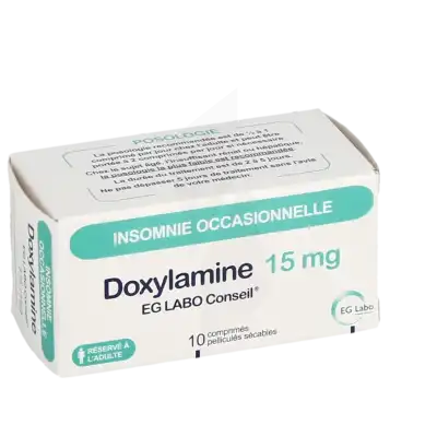 Doxylamine Eg Labo 15 Mg, Comprimé Pelliculé Sécable à VIC-FEZENSAC